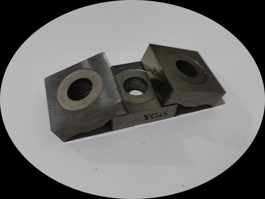 YC45 Carbide Mining Inserts Silver Color CNC Cutting Blade For Cast Steel
