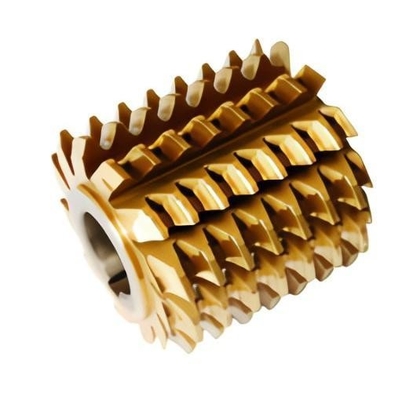 Solid Carbide Gear Hob Cutters Tool Golden Color Ti-Al-XN coating